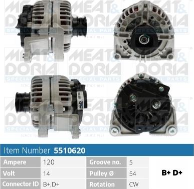 Meat & Doria 5510620 - Alternator www.autospares.lv