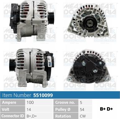 Meat & Doria 5510099 - Alternator www.autospares.lv