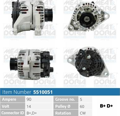 Meat & Doria 5510051 - Ģenerators autospares.lv