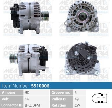 Meat & Doria 5510006 - Ģenerators autospares.lv