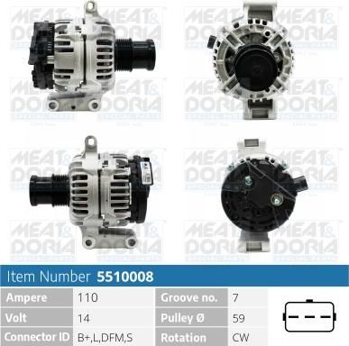 Meat & Doria 5510008 - Ģenerators www.autospares.lv