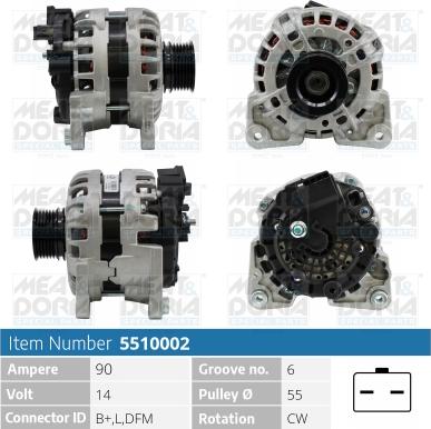 Meat & Doria 5510002 - Ģenerators www.autospares.lv