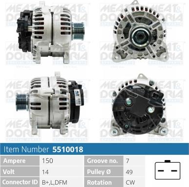 Meat & Doria 5510018 - Ģenerators autospares.lv