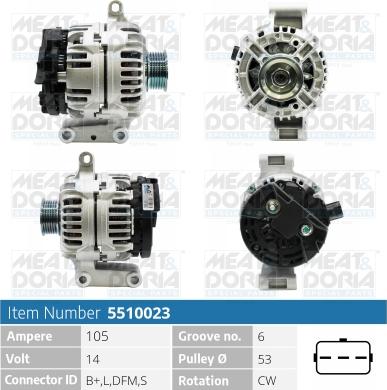 Meat & Doria 5510023 - Ģenerators www.autospares.lv