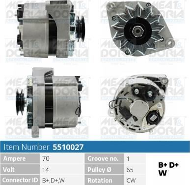 Meat & Doria 5510027 - Alternator www.autospares.lv