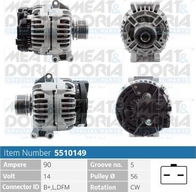 Meat & Doria 5510149 - Ģenerators www.autospares.lv