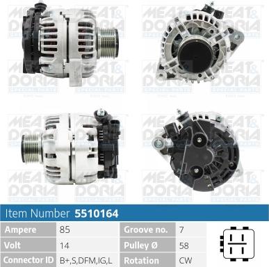 Meat & Doria 5510164 - Генератор www.autospares.lv