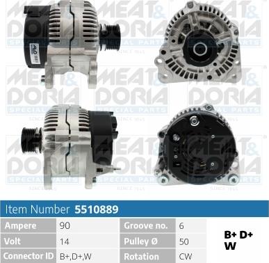 Meat & Doria 5510889 - Alternator www.autospares.lv