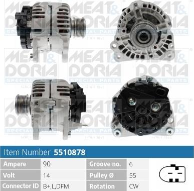 Meat & Doria 5510878 - Alternator www.autospares.lv