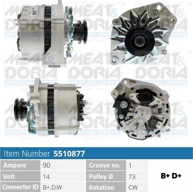 Meat & Doria 5510877 - Alternator www.autospares.lv