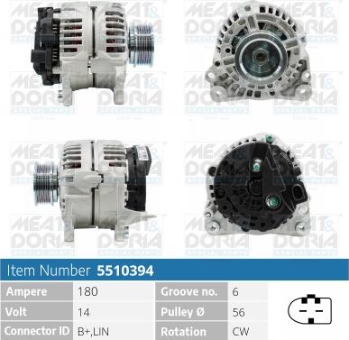 Meat & Doria 5510394 - Alternator www.autospares.lv