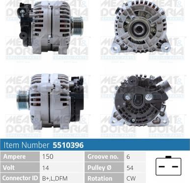 Meat & Doria 5510396 - Alternator www.autospares.lv