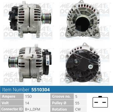 Meat & Doria 5510304 - Ģenerators autospares.lv