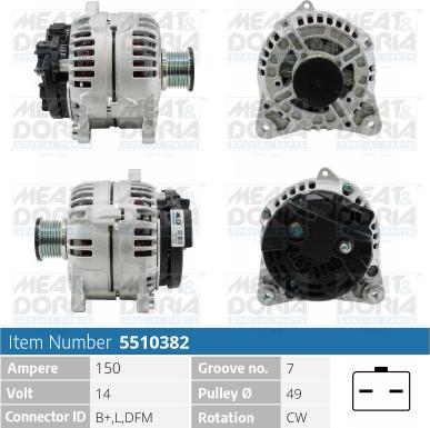 Meat & Doria 5510382 - Ģenerators autospares.lv