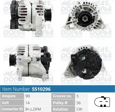 Meat & Doria 5510296 - Alternator www.autospares.lv