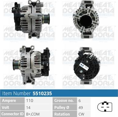 Meat & Doria 5510235P - Alternator www.autospares.lv