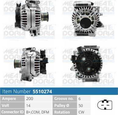 Meat & Doria 5510274 - Ģenerators autospares.lv