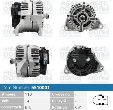 Meat & Doria 5510742 - Alternator www.autospares.lv