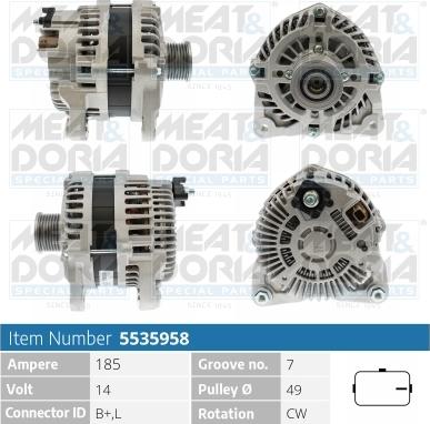 Meat & Doria 5535958 - Ģenerators www.autospares.lv