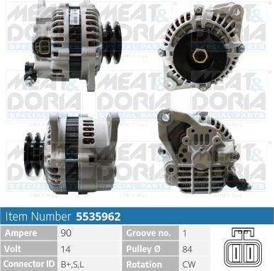 Meat & Doria 5535962 - Alternator www.autospares.lv