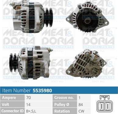 Meat & Doria 5535980 - Генератор www.autospares.lv