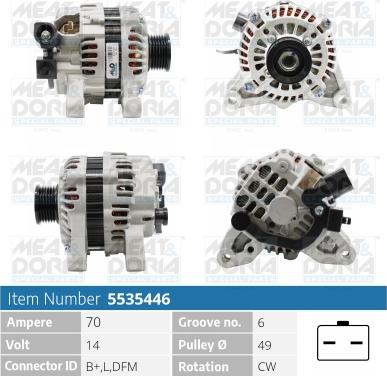 Meat & Doria 5535446 - Alternator www.autospares.lv