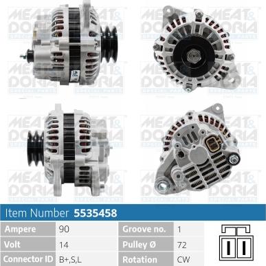 Meat & Doria 5535458 - Генератор www.autospares.lv