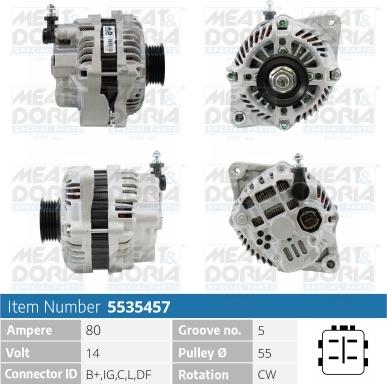 Meat & Doria 5535457 - Alternator www.autospares.lv