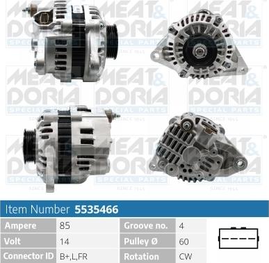 Meat & Doria 5535466 - Alternator www.autospares.lv