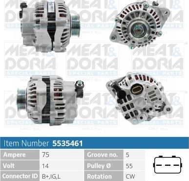 Meat & Doria 5535461 - Alternator www.autospares.lv