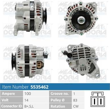 Meat & Doria 5535462 - Alternator www.autospares.lv