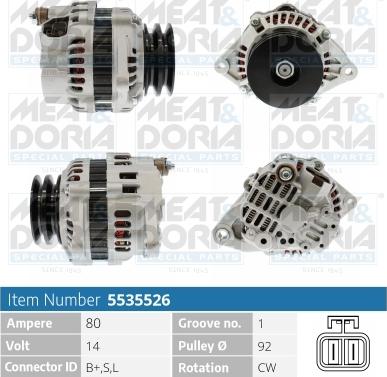 Meat & Doria 5535526 - Ģenerators www.autospares.lv