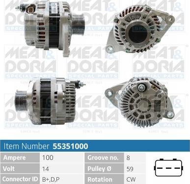 Meat & Doria 55351000 - Ģenerators www.autospares.lv