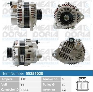 Meat & Doria 55351020 - Ģenerators www.autospares.lv