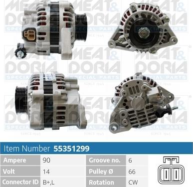 Meat & Doria 55351299 - Генератор www.autospares.lv