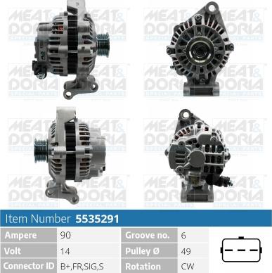 Meat & Doria 5535291 - Ģenerators autospares.lv