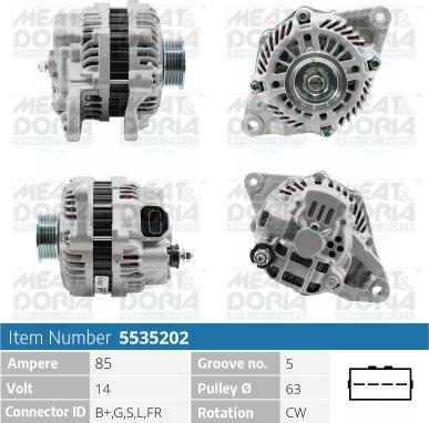 Meat & Doria 5535202 - Alternator www.autospares.lv