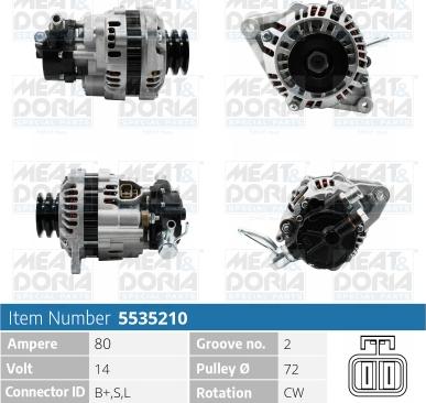 Meat & Doria 5535210 - Ģenerators www.autospares.lv