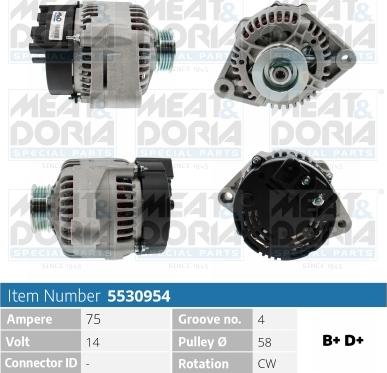 Meat & Doria 5530954 - Генератор www.autospares.lv