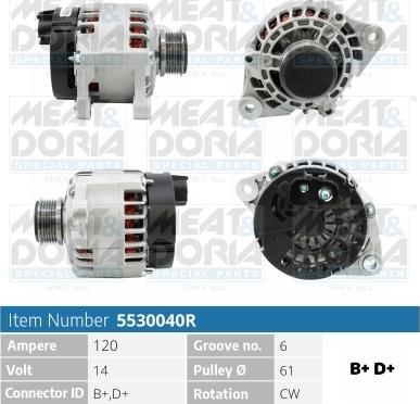 Meat & Doria 5530040R - Ģenerators autospares.lv