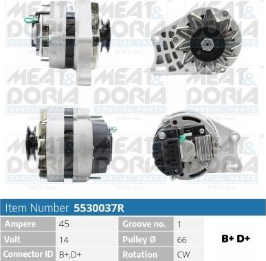 Meat & Doria 5530037R - Ģenerators www.autospares.lv