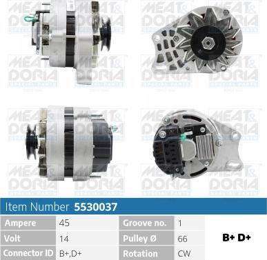 Meat & Doria 5530037 - Alternator www.autospares.lv