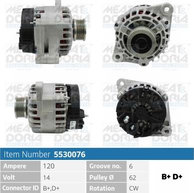 Meat & Doria 5530076 - Ģenerators autospares.lv