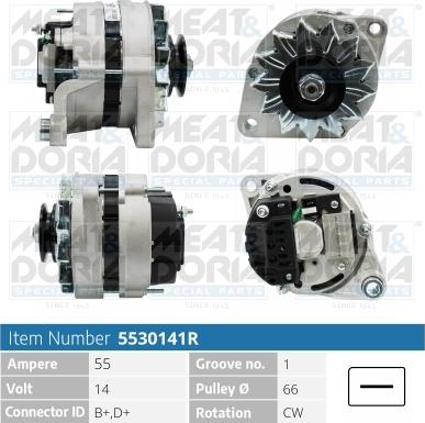 Meat & Doria 5530141R - Alternator www.autospares.lv