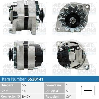 Meat & Doria 5530141 - Alternator www.autospares.lv