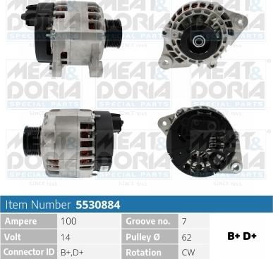 Meat & Doria 5530884 - Alternator www.autospares.lv