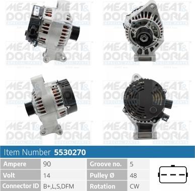 Meat & Doria 5530270 - Alternator www.autospares.lv