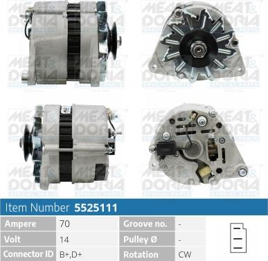 Meat & Doria 5525111 - Alternator www.autospares.lv