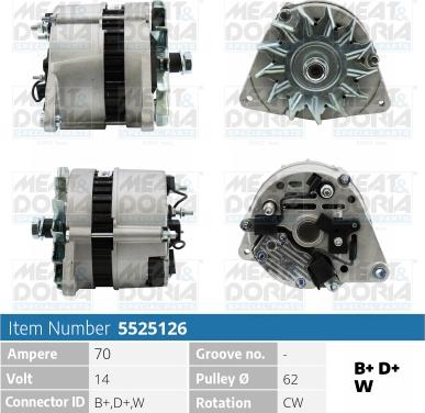 Meat & Doria 5525126 - Alternator www.autospares.lv