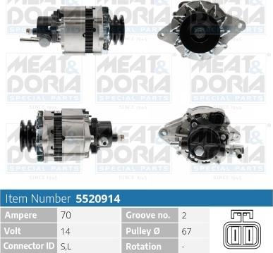 Meat & Doria 5520914 - Alternator www.autospares.lv